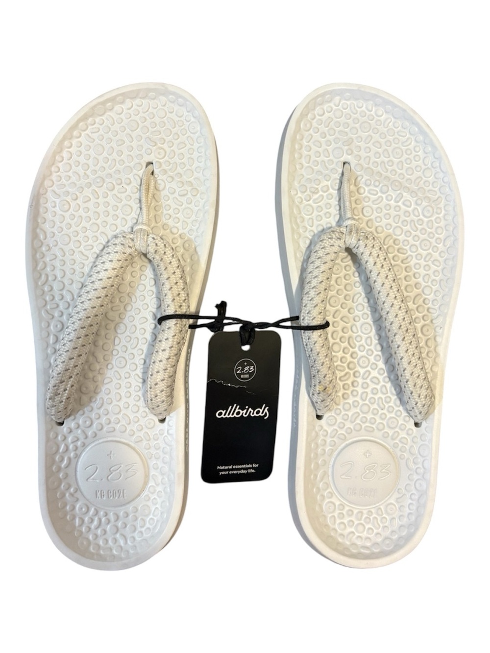 🌟5 for $25🌟 NWT Allbirds Sugar Zeffer Flip Flop Sandals in Blizzard White